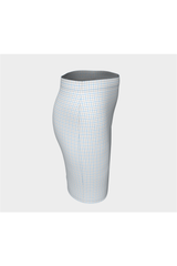 H. M. Kemp Blue/Gray Tattersall Fitted Skirt - Objet D'Art