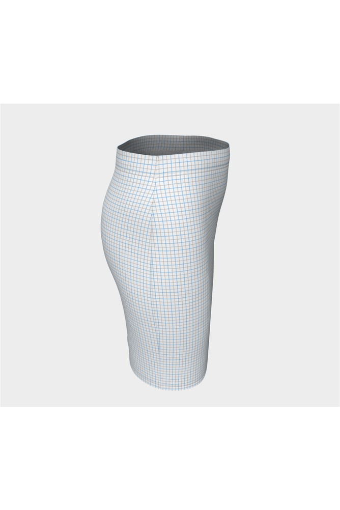 H. M. Kemp Blue/Gray Tattersall Fitted Skirt - Objet D'Art