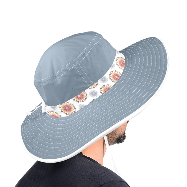 mandala 4 Wide Brim Bucket Hat - Objet D'Art