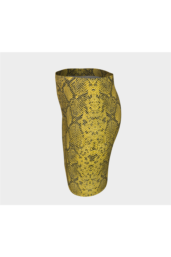 Gold Snakeskin Fitted Skirt - Objet D'Art Online Retail Store