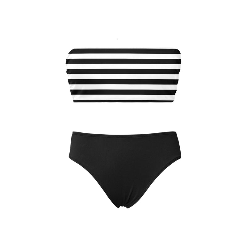 black 2 9k Chest Wrap Bikini Swimsuit (Model S36) - Objet D'Art