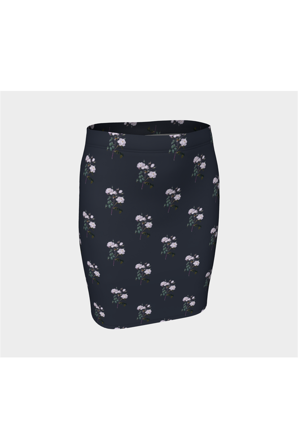 Midnight Bellflower Fitted Skirt - Objet D'Art