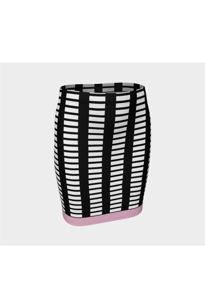 Pick Pink Matrix Fitted Skirt - Objet D'Art