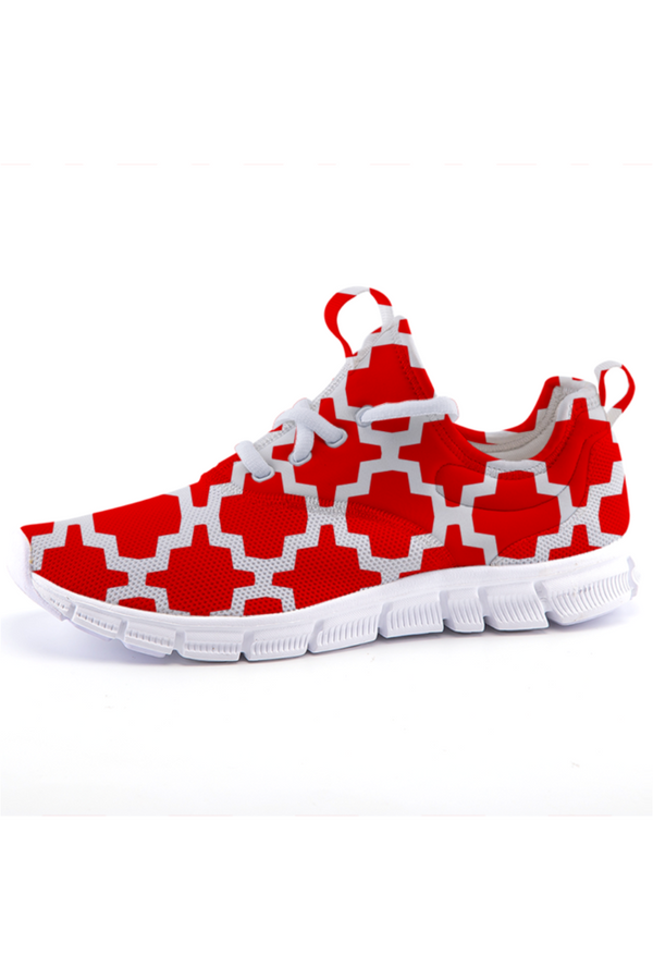 Rosy Geo Tessellations - Lightweight fashion sneakers - Objet D'Art