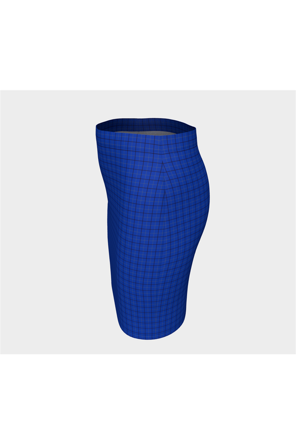 Let's Gogh Blue Fitted Skirt - Objet D'Art