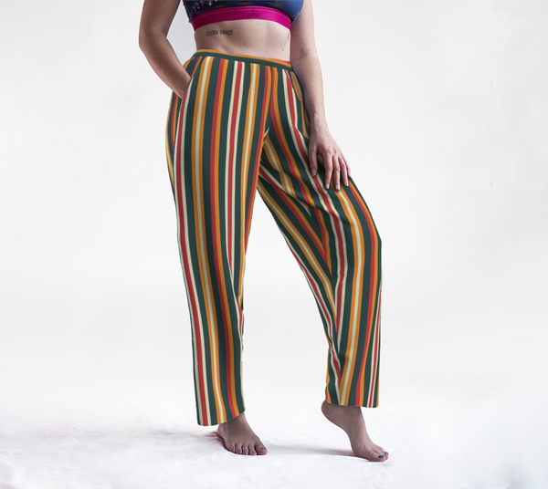 Autumn Striped Lounge Pants - Objet D'Art