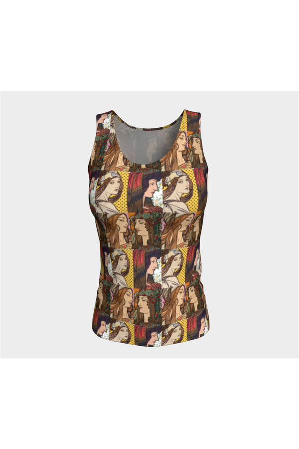 Art Nouveau Fitted Tank Top - Objet D'Art