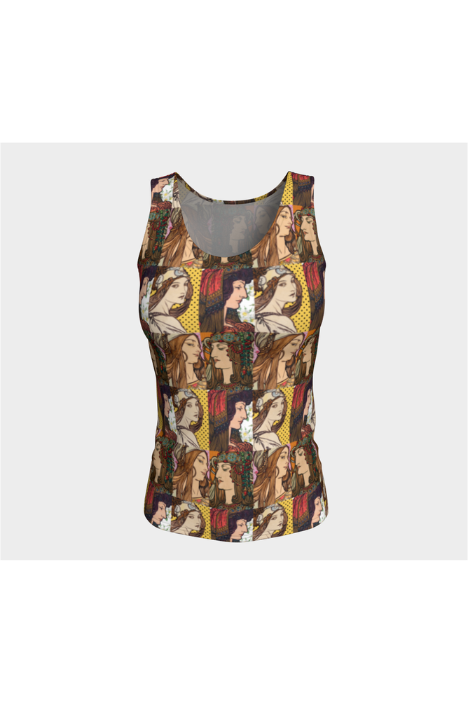 Art Nouveau Fitted Tank Top - Objet D'Art