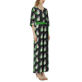 Dolman Sleeve Belted Wide Leg Jumpsuit - Objet D'Art