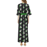 Dolman Sleeve Belted Wide Leg Jumpsuit - Objet D'Art