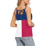 Texas Lone Star Loose Fit Halter Neck Top (Model T68) - Objet D'Art