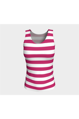 Hot Pink Stripe Fitted Tank Top - Objet D'Art