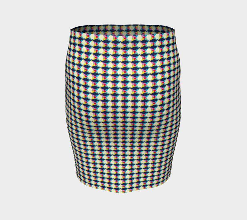 Vintage View Fitted Skirt - Objet D'Art