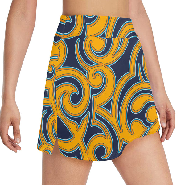 Sacred Scroll Women's Golf Skirt with Pockets - Objet D'Art
