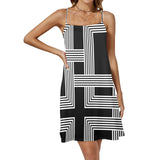 tracks 2 Drawstring Neck Sleeveless Dress (Model D68) - Objet D'Art