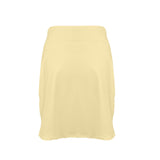 creme solid print 2 Women's Golf Skirt with Pockets (Model D64) - Objet D'Art
