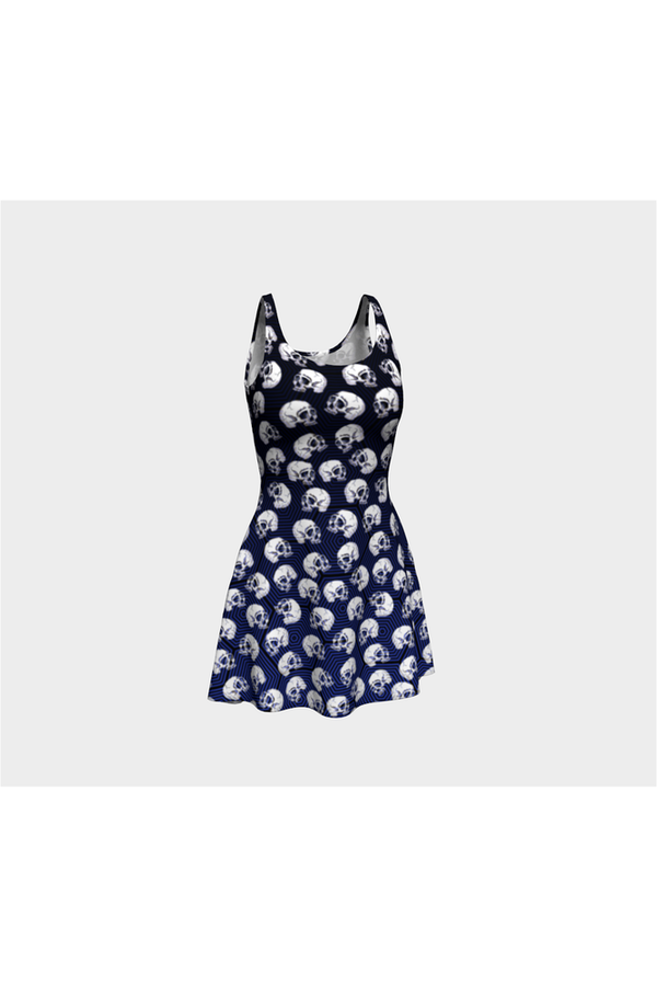Skull Print Flare Dress - Objet D'Art