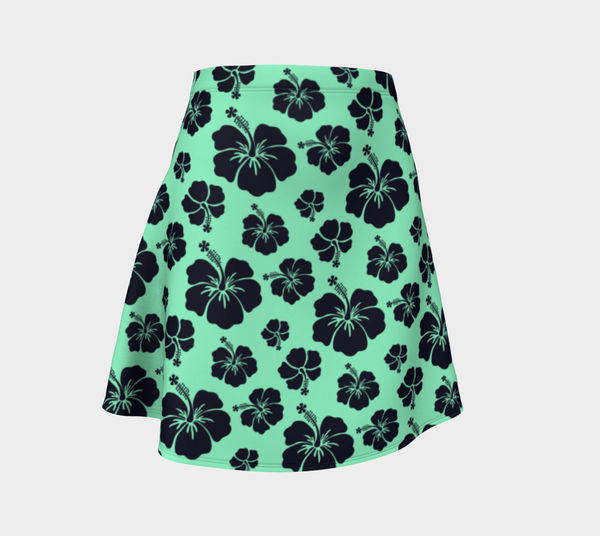 Mint Hibiscus Flare Skirt - Objet D'Art