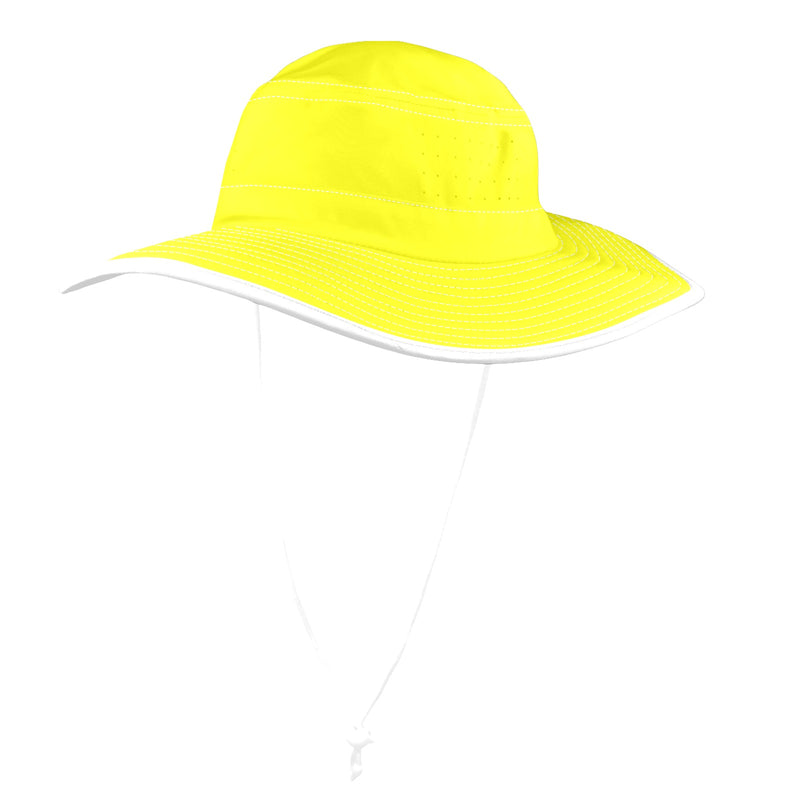 bright yellow athletic crop top Wide Brim Bucket Hat - Objet D'Art