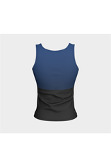 Two-Tone Blue Fitted Tank Top - Objet D'Art