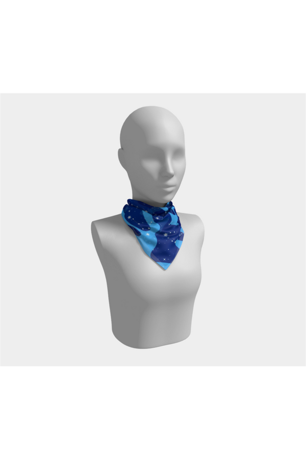 Blue Camo Zodiac Square Scarf - Objet D'Art