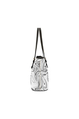 Titanium White Linseed Leather Tote Bag/Small - Objet D'Art