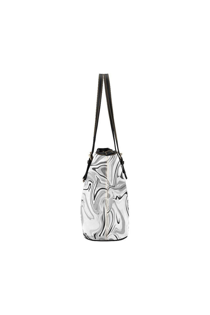 Titanium White Linseed Leather Tote Bag/Small - Objet D'Art