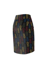Pineapple Panache Women's Pencil Skirt - Objet D'Art