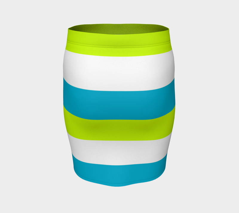 Vibrant Fitted Skirt - Objet D'Art