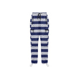 striped striped print Women's Quick Dry Cargo Sweatpants (Model L65) - Objet D'Art