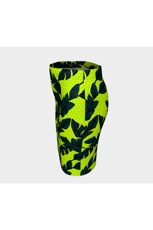 Neon Green Garden Fitted Skirt - Objet D'Art