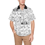 vintage comics print Hawaiian Shirt with Chest Pocket (Model T58) - Objet D'Art
