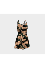 Camouflage Flare Dress - Objet D'Art