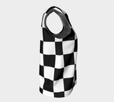 Checkered Loose Tank Top - Objet D'Art