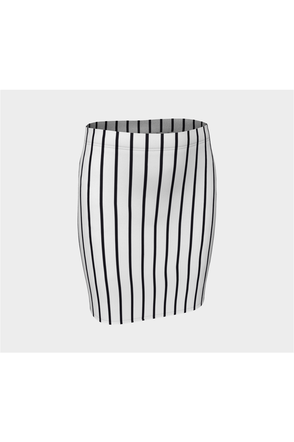 Blue Stripe Fitted Skirt - Objet D'Art Online Retail Store
