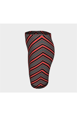 Red Striped Fitted Skirt - Objet D'Art