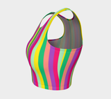Striped Athletic Crop Top - Objet D'Art