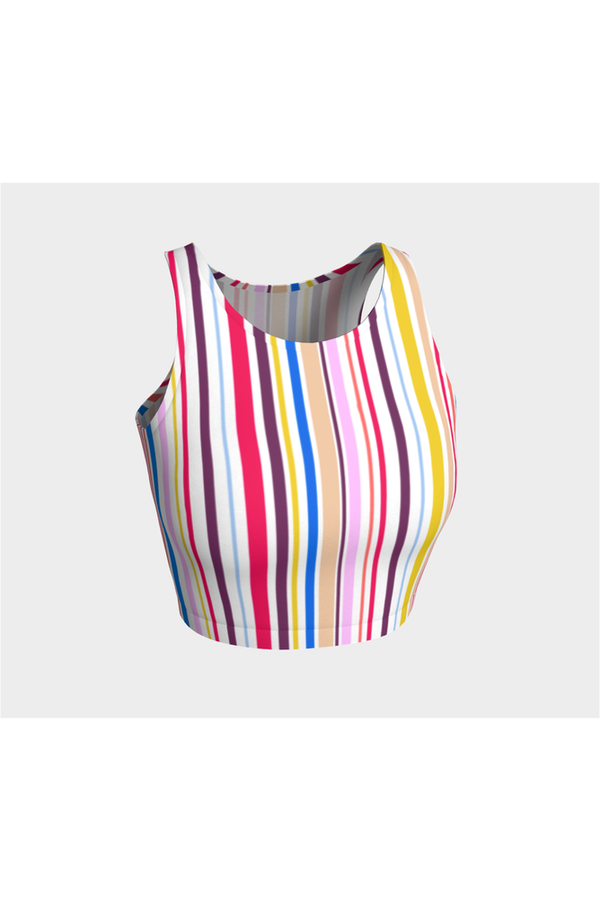 Multicolored Striped Athletic Top - Objet D'Art