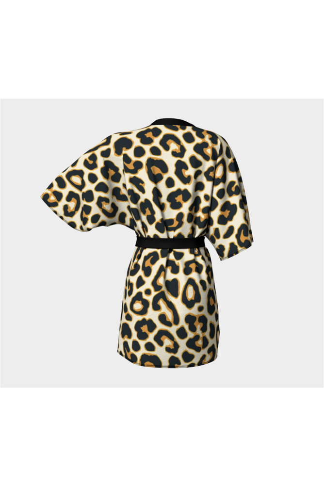 Leopard Print Kimono Robe - Objet D'Art