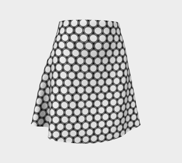 Two Tone Polkadot Flare Skirt - Objet D'Art