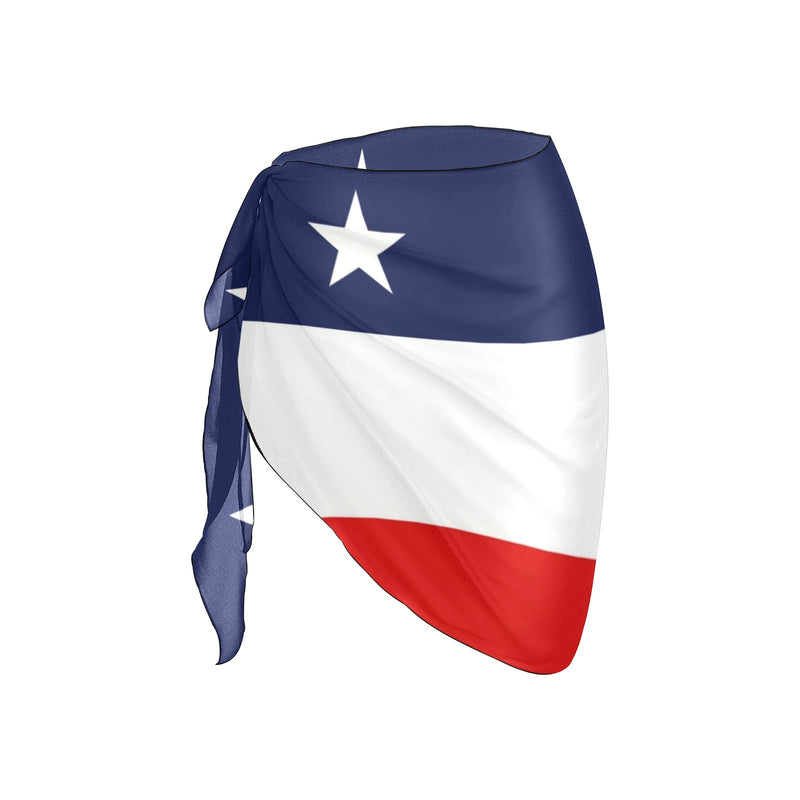 red white blue star and stripes print Beach Sarong Wrap - Objet D'Art