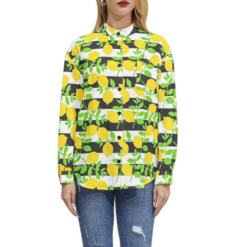 Long Sleeve Button Up Casual Shirt Top - Objet D'Art