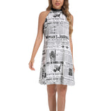 Tie Back Halter Neck Flared Dress - Objet D'Art