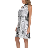 Tie Back Halter Neck Flared Dress - Objet D'Art