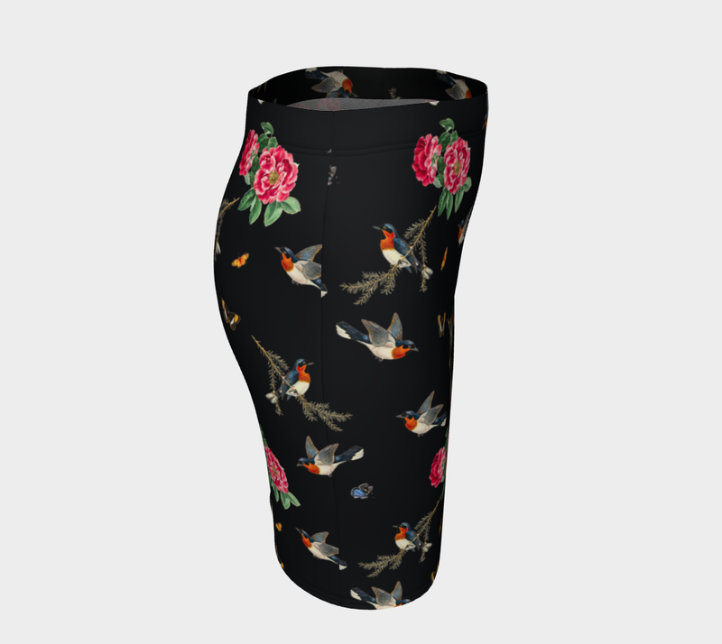 Robin in Flight Fitted Skirt - Objet D'Art