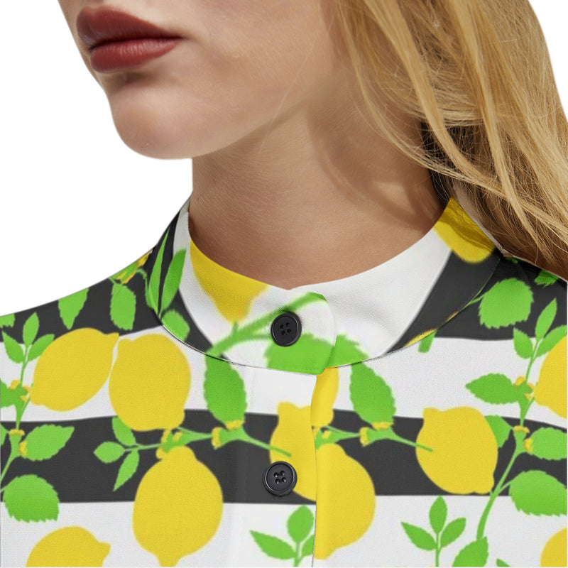 Long Sleeve Button Up Casual Shirt Top - Objet D'Art