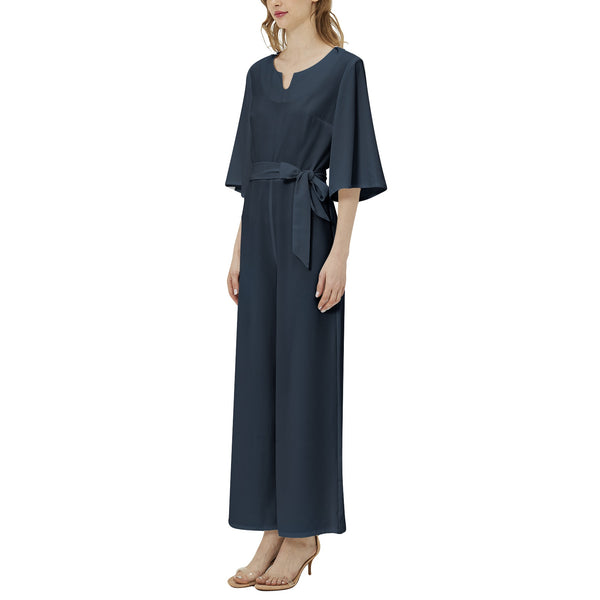 M Kemp Dolman Sleeve Belted Wide Leg Jumpsuit - Objet D'Art