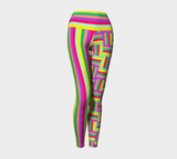 Color Matrix Yoga Leggings - Objet D'Art