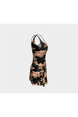 Camouflage Flare Dress - Objet D'Art