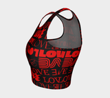 Love Print Athletic Top - Objet D'Art